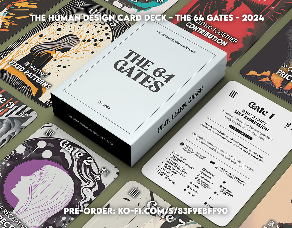 The Human Design Card Deck - The 64 Gates - Mockup for Pre-Order Funding - Talis - Human Design Guide
